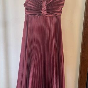 Pinkblush Mauve Pleated Maxi Dress